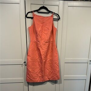 Ann Taylor 90s silk dress with beaded flowers